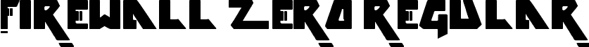 Firewall zero Regular font - fzero.ttf