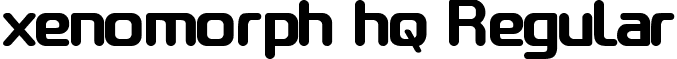 xenomorph hq Regular font - xenomorph_hq.ttf