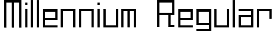 Millennium Regular font - millennium.ttf
