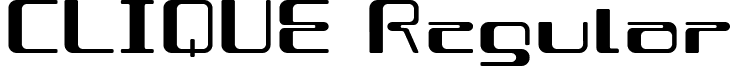 CLIQUE Regular font - clique.ttf