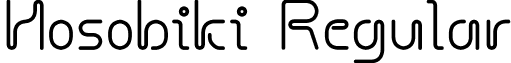 Hosobiki Regular font - Hosobiki.ttf