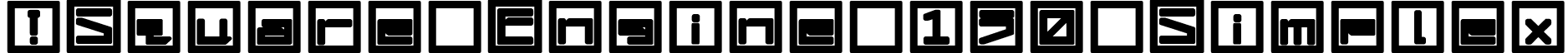 !Square Engine 150 Simplex font - !SE150 Bold.ttf