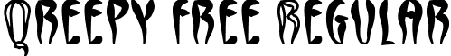 Qreepy free Regular font - qreepy_free.otf