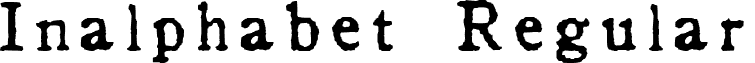 Inalphabet Regular font - in-alpha.ttf