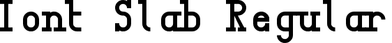 Iont Slab Regular font - iont_slab.ttf