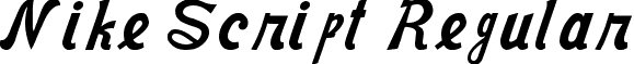 Nike Script Regular font - Nike_Script.ttf