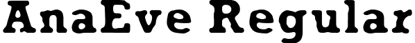 AnaEve Regular font - AnaEve-Regular.ttf