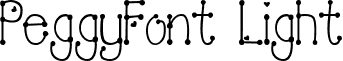 PeggyFont Light font - PeggyFont Light.ttf