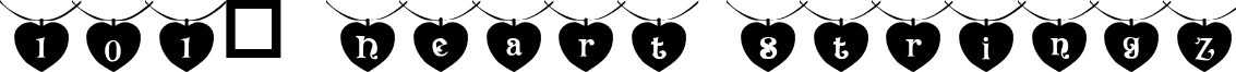 101! Heart StringZ font - 101HeartStringZ.ttf
