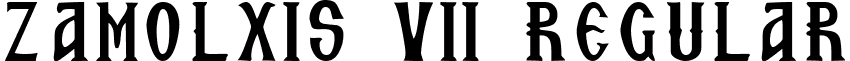 Zamolxis VII Regular font - Zamolxis-VII.ttf