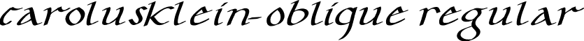 CarolusKlein-Oblique Regular font - CarolusKlein-Oblique.ttf