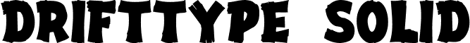 DriftType Solid font - Drifttype Solid.ttf