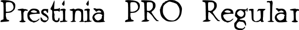Prestinia PRO Regular font - PrestiniaPRO.ttf