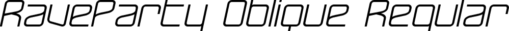 RaveParty Oblique Regular font - Rave Oblique.ttf
