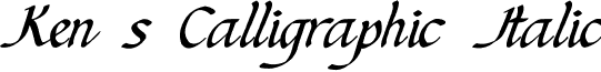 Ken's Calligraphic Italic font - kencall.ttf