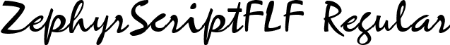 ZephyrScriptFLF Regular font - ZephyrScriptFLF Regular.ttf