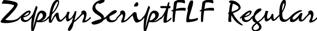 ZephyrScriptFLF Regular font - ZephyrScriptFLF.ttf