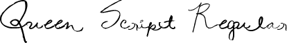 Queen Script Regular font - Queen_Script.ttf