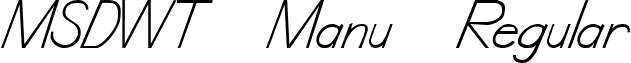 MSDWT Manu Regular font - msdwt.ttf
