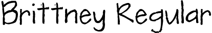 Brittney Regular font - Brittney.ttf