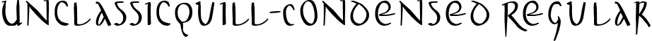 UnclassicQuill-Condensed Regular font - UnclassicQuill-Condensed.ttf