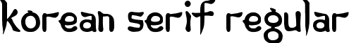 Korean Serif Regular font - Korean_Calligraphy.ttf