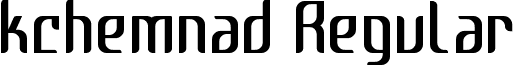 kchemnad Regular font - chemnad.ttf