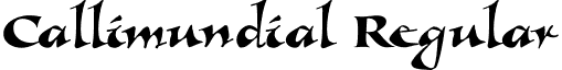 Callimundial Regular font - Callimundial.ttf