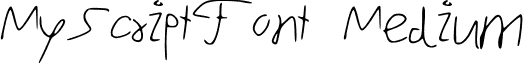 MyScriptFont Medium font - Generic_Handwriting.ttf