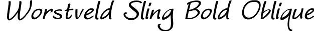 Worstveld Sling Bold Oblique font - WorstveldSlingBoldOblique.ttf