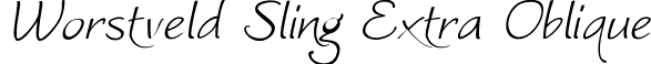 Worstveld Sling Extra Oblique font - WorstveldSlingExtraOblique.ttf