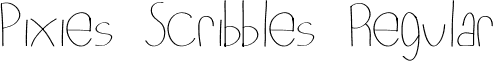 Pixies Scribbles Regular font - Pixie_s_Scribbles.ttf