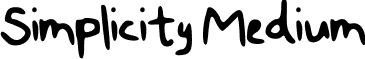 Simplicity Medium font - Simplicity.ttf