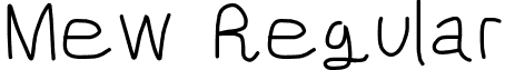 Mew Regular font - Mew.otf