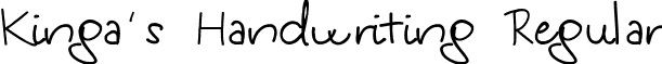 Kinga's Handwriting Regular font - Kinga_s_Handwriting.ttf