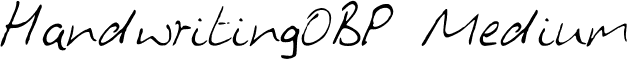 HandwritingOBP Medium font - HandwritingOBP.ttf