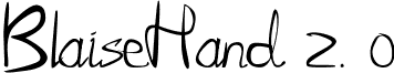 BlaiseHand 2. 0 font - BlaiseHand_2.0.ttf