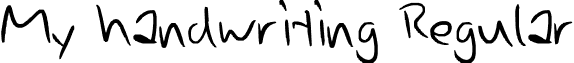 My handwriting Regular font - My_handwriting.ttf