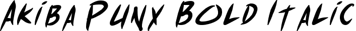 Akiba Punx Bold Italic font - Akibapunks_bold_ital_teabeer.ttf
