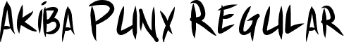 Akiba Punx Regular font - Akibapunks_teabeer.ttf