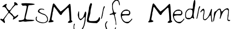 XIsMyLife Medium font - My_Last_Latte_In_Hell.ttf