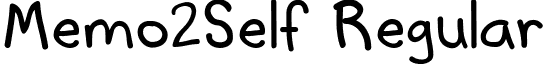 Memo2Self Regular font - memo2self.ttf