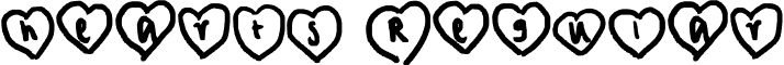 hearts Regular font - heart.ttf