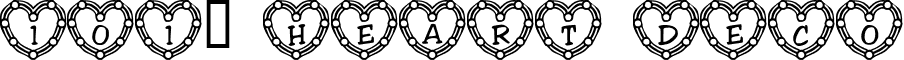 101! Heart Deco font - 101HeartDeco.ttf