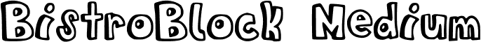 BistroBlock Medium font - BistroBlock.ttf
