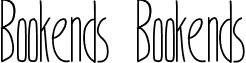 Bookends Bookends font - Bookends.ttf