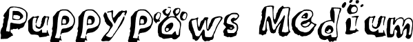 Puppypaws Medium font - Puppy_paws.ttf