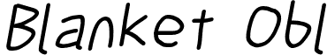 Blanket Obl font - BlanketObl.otf