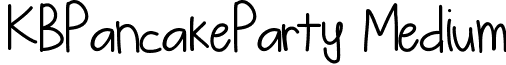 KBPancakeParty Medium font - KBPancakeParty.ttf
