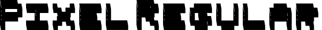 Pixel Regular font - Pixel_III_3d.ttf